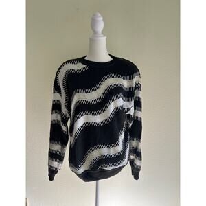 Vintage P.A. International Knit Sweater Pullover Beaded 80s Shimmer Retro Glam